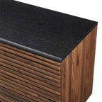59-Inch Sideboard with 4 Drawers and 2 Sliding Slat Doors