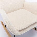 Teddy Fabric Padded Seat Rocking Chair
