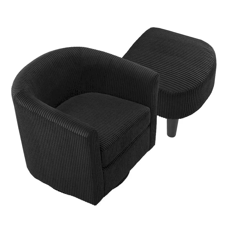 Swivel Accent Chair with Ottoman
