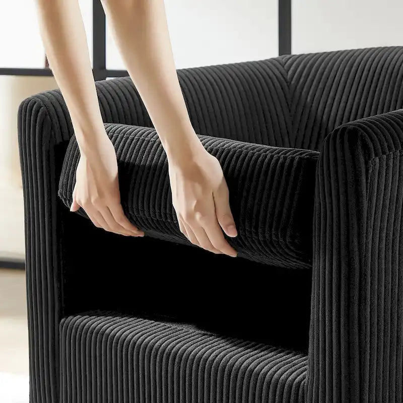 Swivel Accent Chair with Ottoman