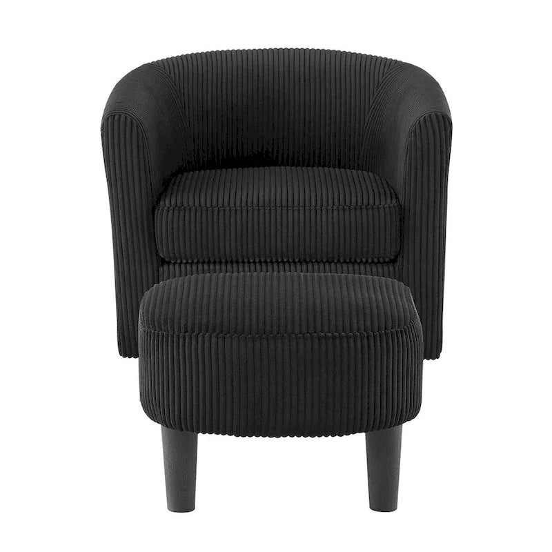Swivel Accent Chair with Ottoman