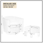 Swivel Accent Chair with Ottoman