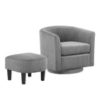 Swivel Accent Chair with Ottoman