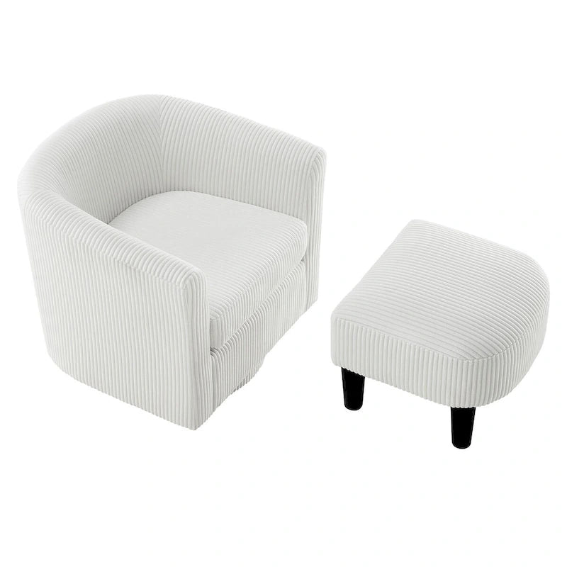Swivel Accent Chair with Ottoman