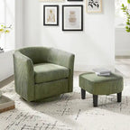 Swivel Accent Chair with Ottoman