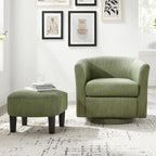 Swivel Accent Chair with Ottoman