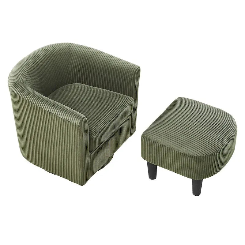 Swivel Accent Chair with Ottoman