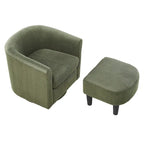 Swivel Accent Chair with Ottoman