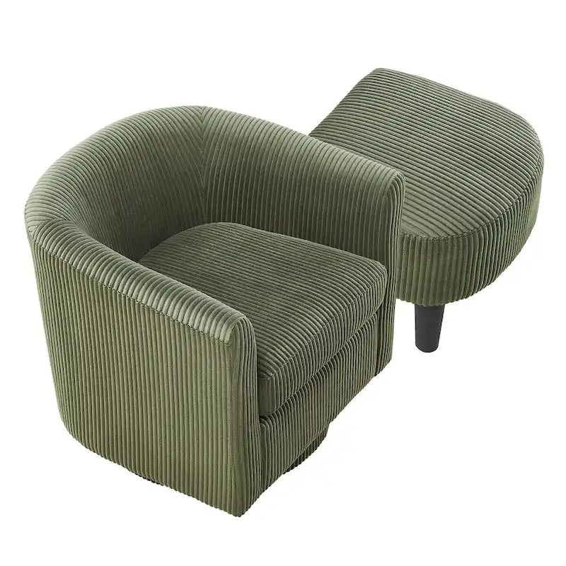 Swivel Accent Chair with Ottoman