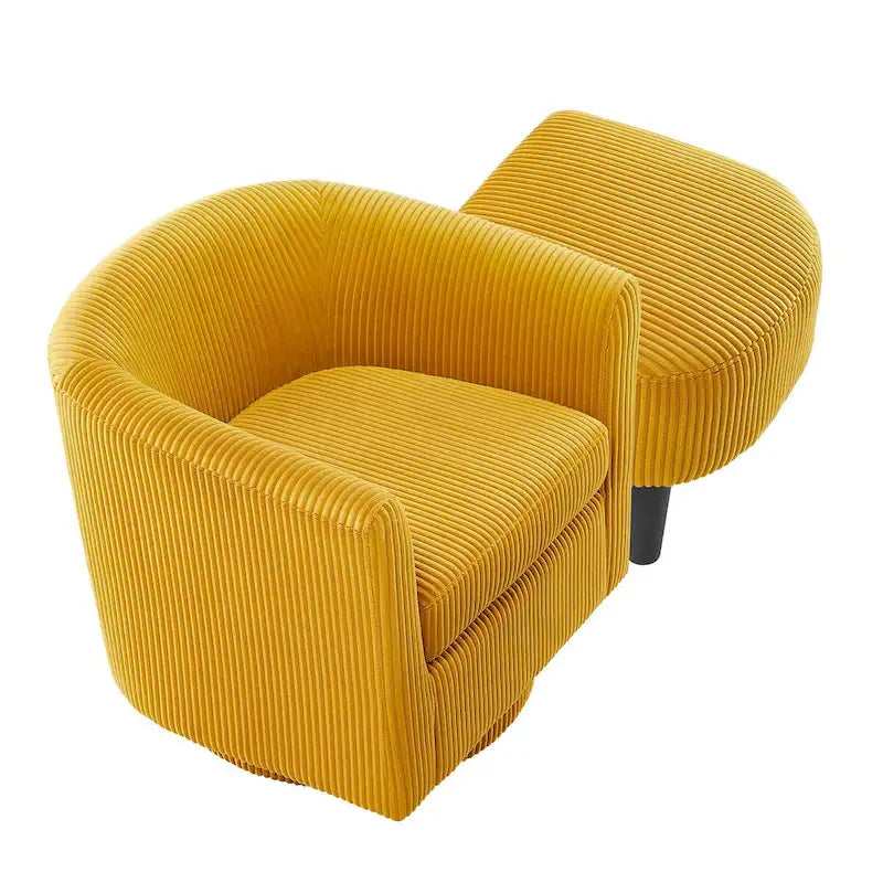 Swivel Accent Chair with Ottoman
