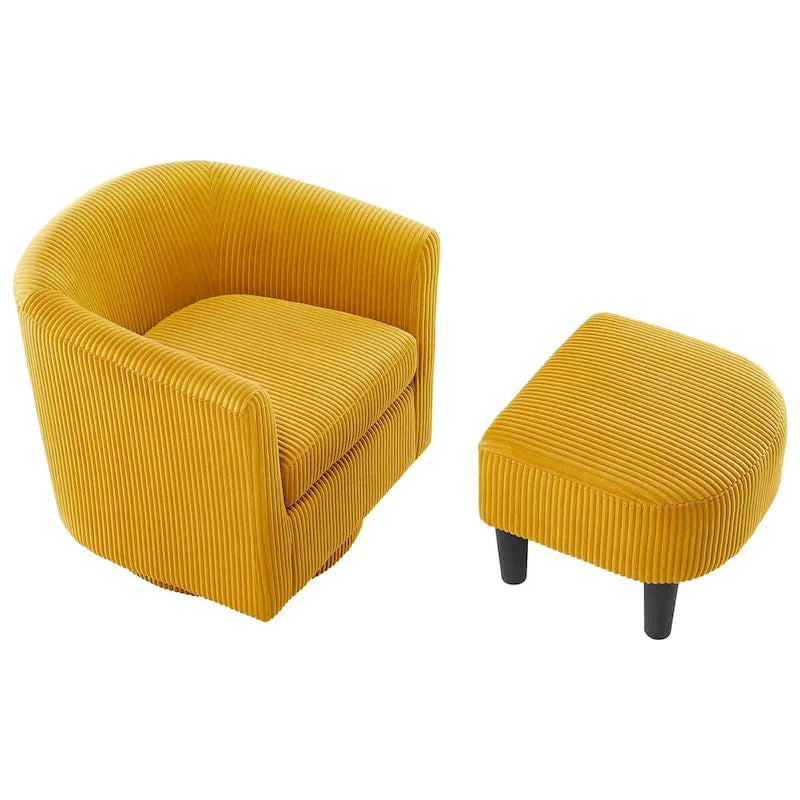Swivel Accent Chair with Ottoman