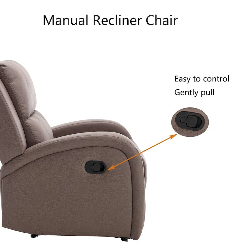 Faux Leather Recliner Chair