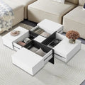 Wooden Coffee Table with Sliding Top and Hidden Storage