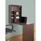 Wall-Mounted Folding Desk with Storage Shelves
