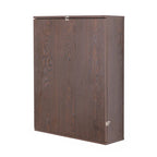 Wall-Mounted Folding Desk with Storage Shelves