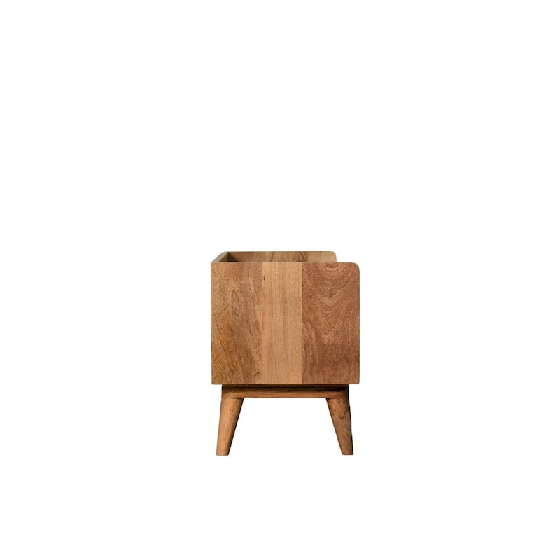 Solid Wood Storage Bench with Oak Finish