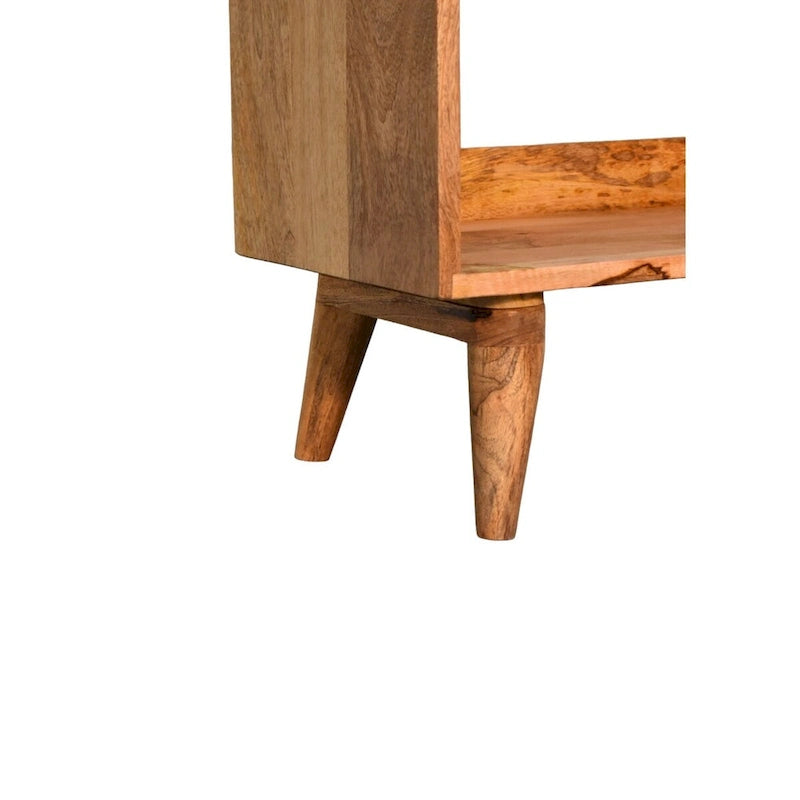 Solid Wood Storage Bench with Oak Finish