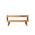 Solid Wood Storage Bench with Oak Finish