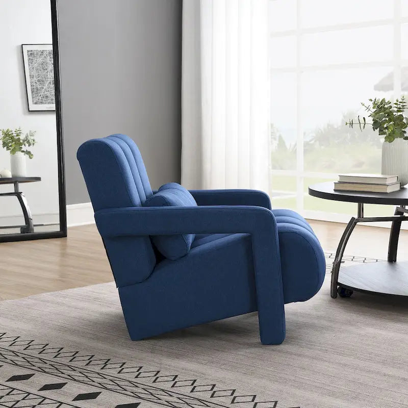 Modern Upholstered Accent Chair with Pillow