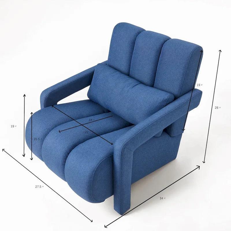 Modern Upholstered Accent Chair with Pillow