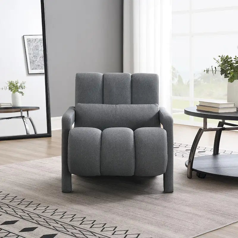 Modern Upholstered Accent Chair with Pillow