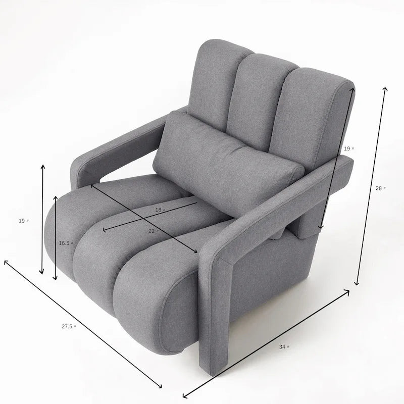 Modern Upholstered Accent Chair with Pillow