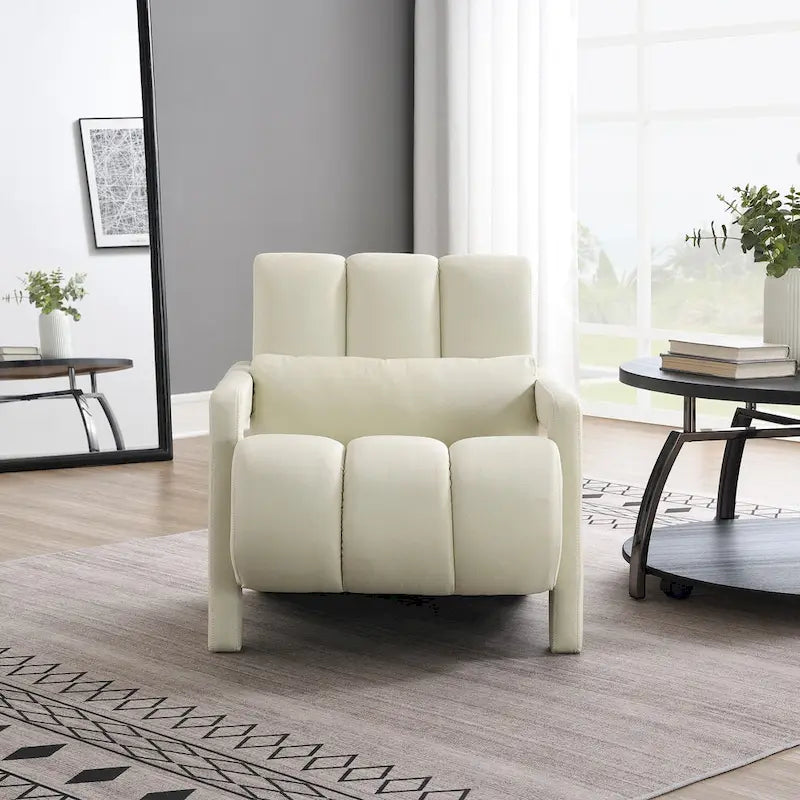 Modern Upholstered Accent Chair with Pillow