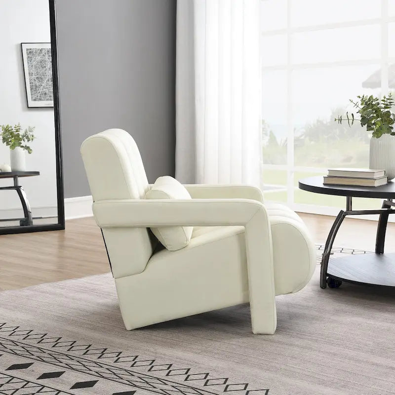 Modern Upholstered Accent Chair with Pillow