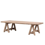 63-Inch Long Coffee Table in Weathered Natural Finish