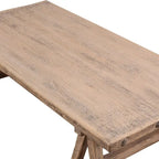 63-Inch Long Coffee Table in Weathered Natural Finish